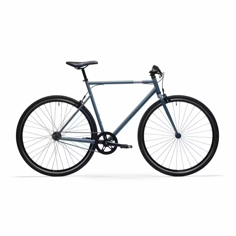 Bicicleta Elops 500 Single Speed disponible en azul, gris, amarillo y blanco