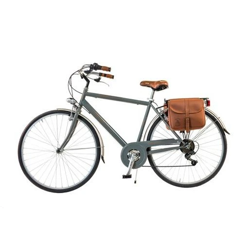 Bicicleta Via Veneto By Canellini Retro Acero Sacs Lateral Hombre Talla 54 Gris