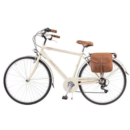 Bicicleta Via Veneto By Canellini Retro Acero Sacs Lateral Hombre Talla 54 Nata