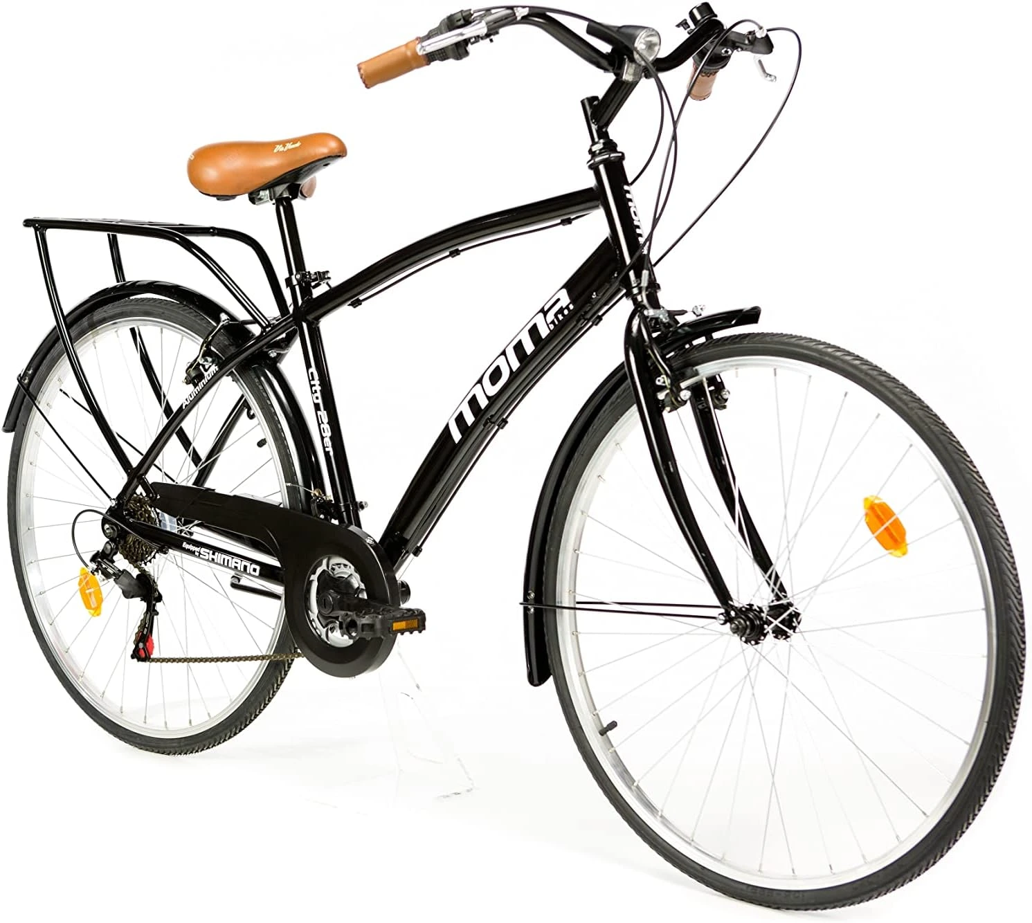 Moma - Bicicleta Paseo Citybike Shimano. Aluminio, 18 velocidades, Ruedas de 28