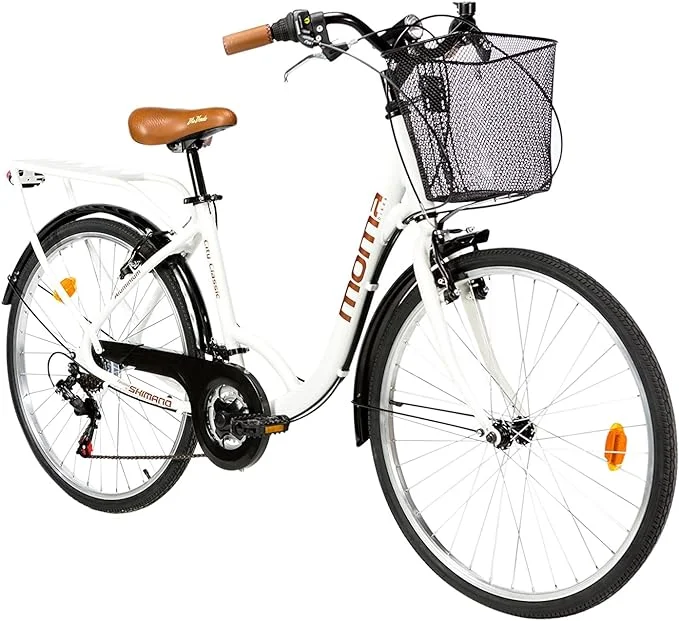 Moma Bikes Bicicleta Paseo Citybike, Aluminio, Shimano 18 velocidades, Ruedas de 28"